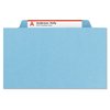 Smead Pressboard Folder, 6 Section, Blue, PK10, Tab Position: Right of Center Position 14030